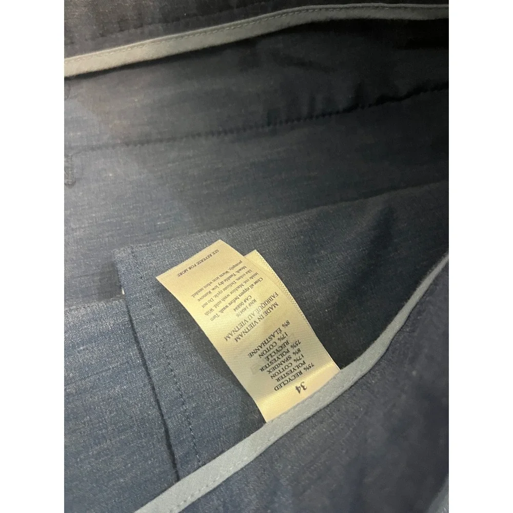 Faherty All Day Shorts Mens 34 Blue Recycled Stretch Hybrid MSC0012